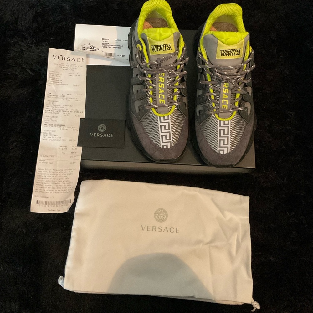 Versace Trigreca Fossil Grey Sneakers